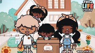 FAMILY MOVING DAY!🏡🤍|toca boca roleplay|*with voice*🔊