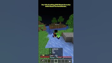 Day 140 of walking 2000 Blocks Every day until I reach the World Border. #minecraft #fypminecraft