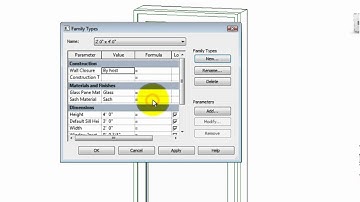 Revit Architecture 2011 - Understanding the Family Types Dialog