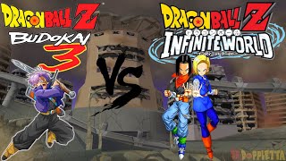 Trunks vs the Androids - DBZ Budokai 3/Infinite World comparison