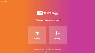 New CoSpaces Edu Student Account
