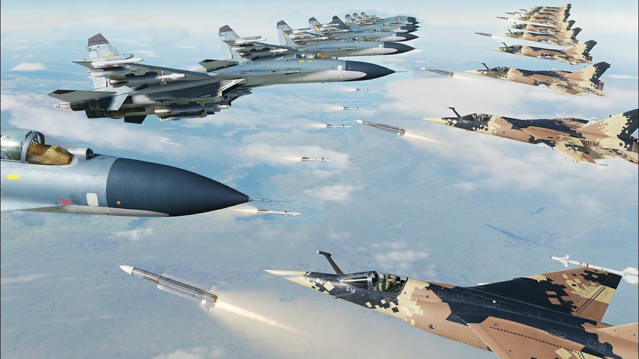 US Mirage F1M, Chinese Su-27 Planes Fight - Fighting Aircraft | Plane Crashes - Plane Simulator