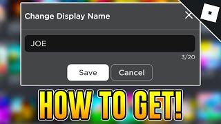 HOW TO GET A DISPLAY NAME | Roblox