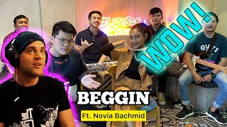 Beggin' - Maneskin Cover (KERONCONG) - Novia Bachmid ft. Fivein (Reaction)