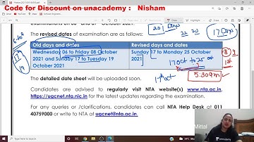 Rescheduling of the Examination dates for UGC-NET December 2020 and June 2021 cycles