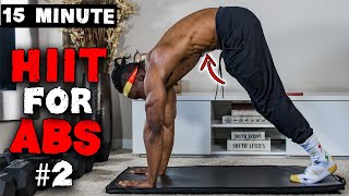 15 MINUTE HIIT FOR ABS | LEVEL 2 (NO EQUIPMENT, NO REPEATS)