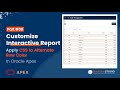 Oracle Apex 8: Customize Interactive Report - Apply CSS to Alternate Row Color