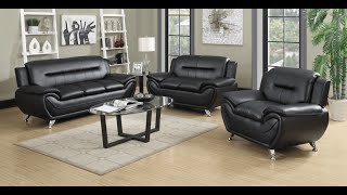 How to Assemble Modern Faux leather Pillow Top Arm Sofa Loveseat Chair from Greatime Furniture