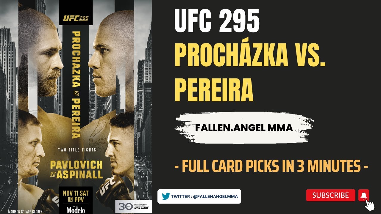 UFC 295: Procházka vs. Pereira | Full Card Fight Picks in 3 Minutes