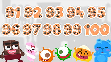 CandyBots 123 Numbers - Learn to Count Numbers from 91 to 100 in English | CandyBots Games
