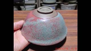 クロムと銅の色・抹茶茶碗・窯変焼成