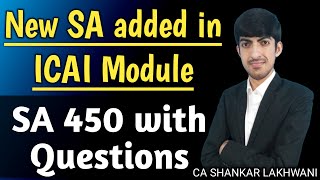 New SA added in CA Final Module I SA 450 with Questions I CA Final Audit Amendment May'25/Nov'25
