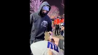 Jalin Hyatt Signs Autographs after the Eagles Game 1/7/2024 #nfl #nygiants #gmen