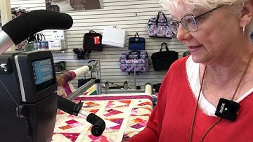 Bernina Q series long arm demo on frame.