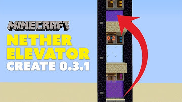 I Built a Nether-Portal Elevator with Create! (Cheap/No Rotation).