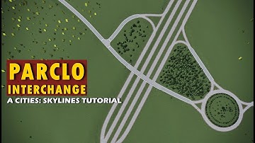 How to make a Partial cloverleaf with Roundabout in Cities: Skylines