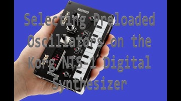 Selecting Preloaded Oscillators on the Korg NTS-1 Digital Synthesizer