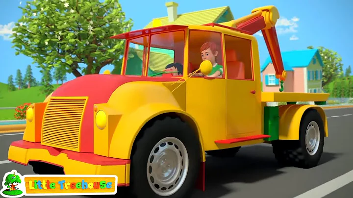 Wheels On the Tow Truck, Vehicle Cartoon + More Preschool Rhymes for Kids