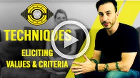 NLP Techniques: Eliciting Values & Criteria