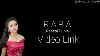 Rara 'Resesi Dunia' || Video Lirik