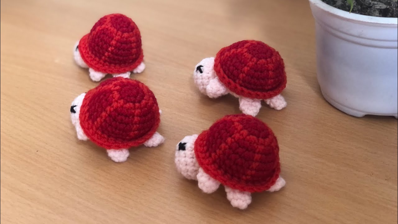Hướng dẫn móc Móc khoá Rùa bằng len | Crochet Turtle Keychain | MeoDIY
