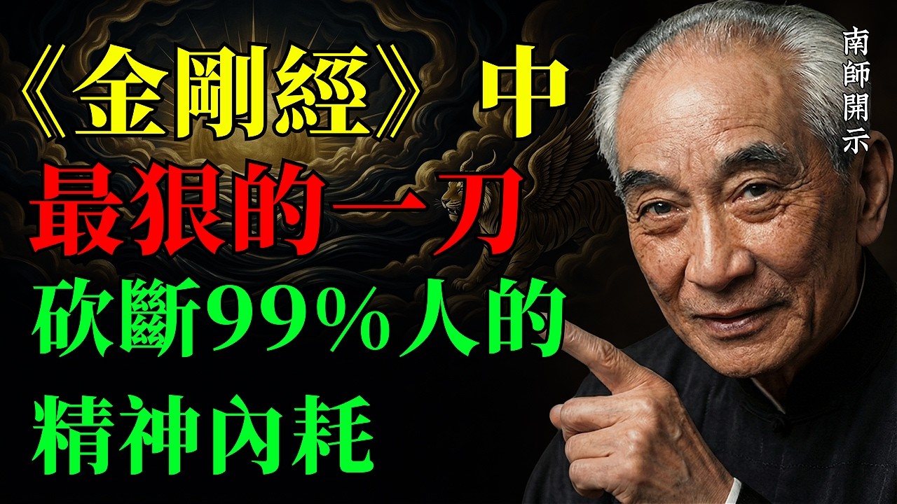 這三個「家賊」不除，你這輩子註定苦命！南師親授：《金剛經》最狠的一刀，砍斷99%人的精神內耗。
