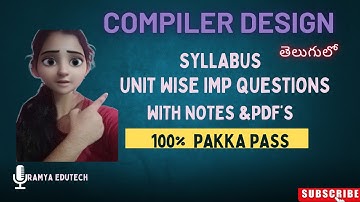compiler design unit wise imp questions for both autonomous and jntu