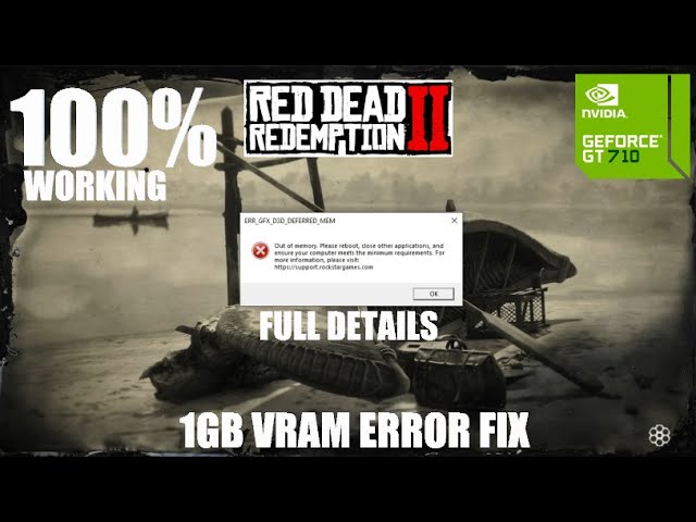 They ever gonna fix the ERR_GFX_STATE crash? :: Red Dead Redemption 2  General Discussions