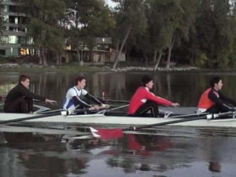 McGill Rowing - 2006 M8+ morning practice from port side