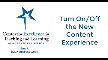 Turn on or off new content experience