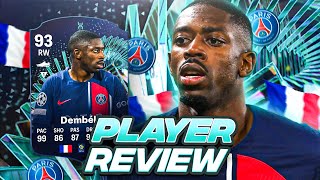 5⭐5⭐ 93 TOTS EVOLUTION DEMBELE PLAYER REVIEW | FC 24 Ultimate Team