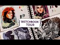 SKETCHBOOK TOUR sep-nov 2019 | Comic planning, gouache, inking, watercolors. (my first sketch book)