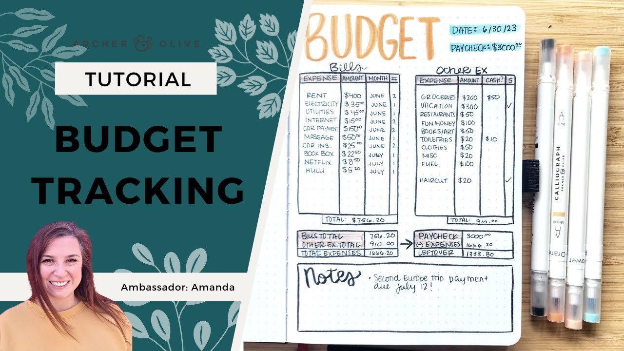 How to Create a Bullet Journal Budget to Track Your Money