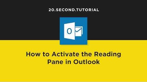 Enable the Reading Pane in Outlook | Microsoft Outlook Tutorial #3