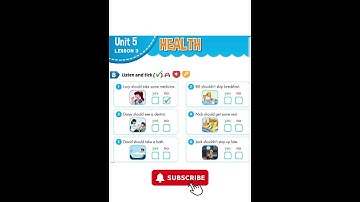 LUYỆN NGHE TIẾNG ANH 5/ I LEARN SMART START / UNIT 5 HEALTH LESSON 3 #shortvideo