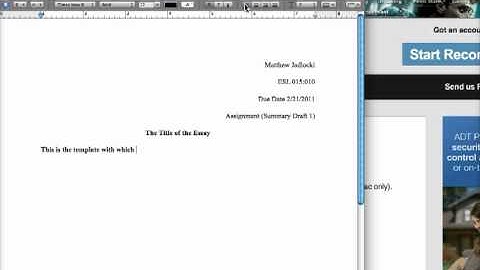 Pages Formatting for Essays (Mac)