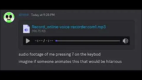 audio footage of me pressing 7 on the keybod