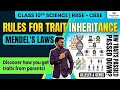 Rules for the inheritance of trait #inheritance #heredityandevolutionclass10 #10thclass 