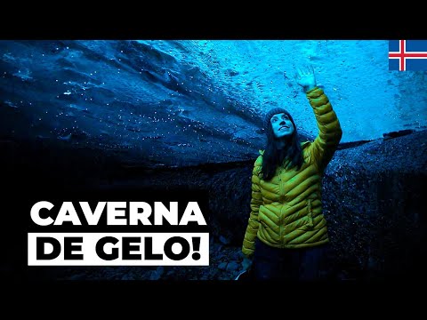 COMO É VISITAR UMA CAVERNA DE GELO NA ISLÂNDIA - SURREAL! Jökulsárlón e Diamond Beach