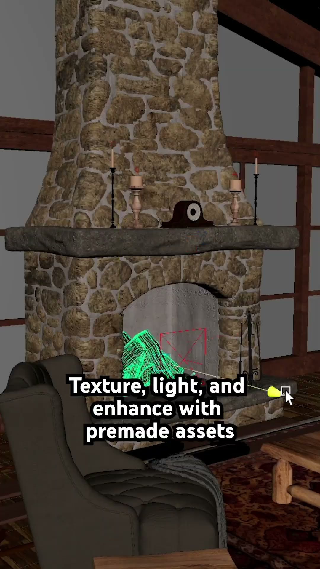 time to cozy up by the tv and set those fireplaces ablaze (digitally speaking) ? #fireplace #cozy