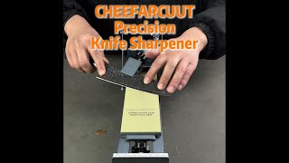 cheefarcuut precision knife sharpener--Dull Knife vs Tomato (One Take Sharpening)