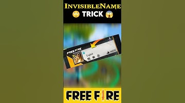 How To Hide Name In Free Fire 🙄 Free Fire Me Invisible Name Kaise Likhe? Free Fire #shorts #freefire