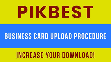 How  to upload Business Card on Pikbest | File ready and upload procedure on Pikbest | Pikbest