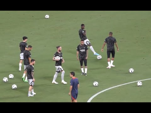 Psg Vs Frontale パリ サンジェルマンの試合前シュート練習がやばい あなたはどのシュートが１番すごいと思いますか そしてキーパーのドンナルンマ選手もさすがです Youtube