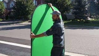 How to Fold a Portable Green Screen