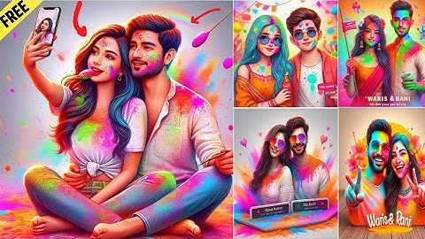 happy holi ai photo editing 2024 || how to use bing image creator