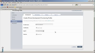 Create a Provisioning Profile in the iPhone Provisioning Portal