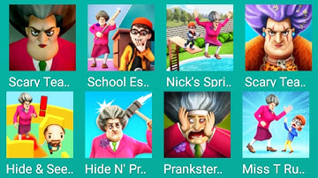 Scary Teacher, Scary Teacher Stone age, Hide N Run, Nick