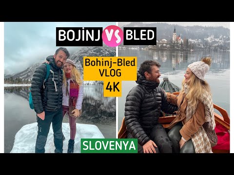 Bled Slovenya & Bohinj Gölü 4K VLOG | Kar Altında Şelaleye Tırmandık | En Fotojenik Manzara Jamnik