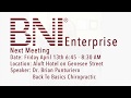 Bni enterprise next speaker commercial by dr  brian punturiero of back to basics chiropractic